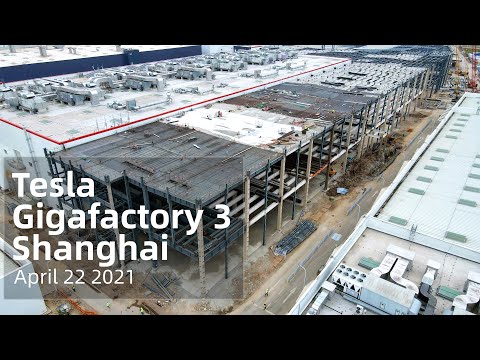 (April 22 2021)  Tesla Gigafactory 3 Shanghai 4K Video