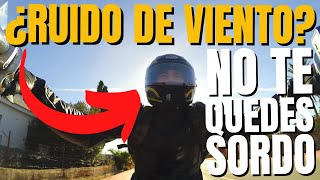 Disminuir RUIDO DE VIENTO en MOTO y cuidar tus OÍDOS: Tapones, Pasamontañas y Casco silencioso
