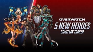 5 New Heroes Gameplay Trailer | Season 1: Conquest | Overwatch