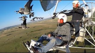 This man knows what it&#39;s like to fly with birds