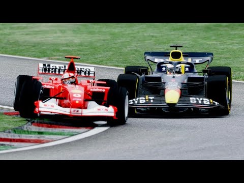 Red Bull F1 2022 RB18 vs Ferrari F1 2002 Micheal Schumacher at Fiorano