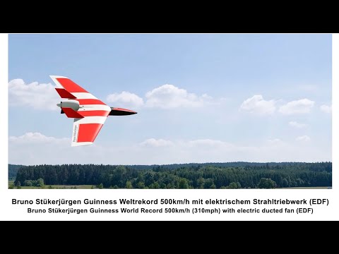 Weltrekord RC E-Impeller Speed 500 km/h!! (310 mph) FASTEST RC EDF Model JET! GUINNESS WORLD RECORD!
