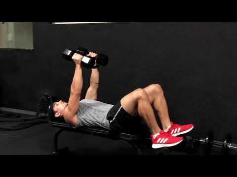 Supino fechado com halteres