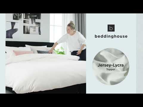 Jersey Lycra Spannbettlaken für Topper Weiß - 70 x 220 cm