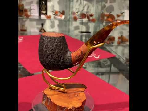 Pipa Paronelli radica bent rusticata fatta a mano - www.paronellipipe.it