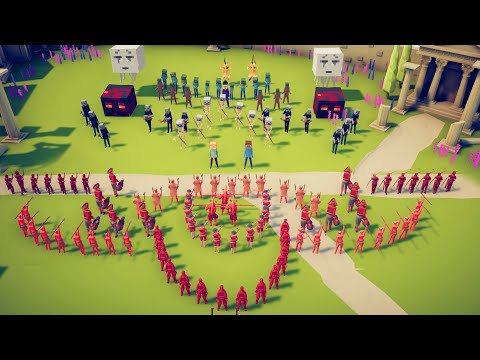 45x MINECRAFT UNIT vs 80x ALL FACTION - Totally Accurate Battle Simulator | TABS
