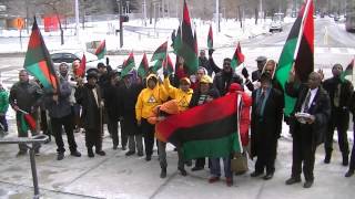 preview picture of video 'Raising the African-American flag at Cleveland City Hall'