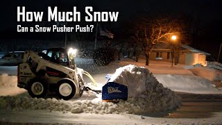 How much snow can a SnowFire push?
