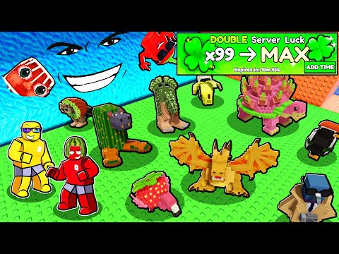 Escape Tsunami for Brainrots But There's MAX LUCK