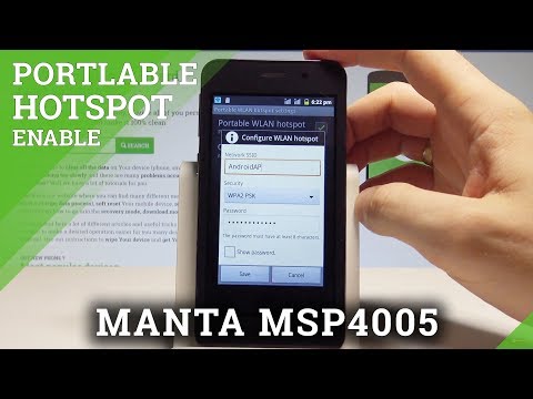 How to Enable Portable Hotspot on MANTA MSP4005 - Create Mobile Hotspot