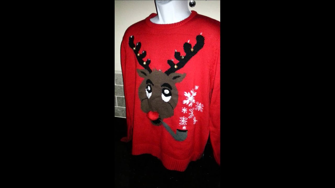 Watch video Rudolph LED Christmas Jumper Now Rudolph LED Christmas Jumper