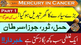 Mercury Transit in Cancer Aries Taurus Gemini Canc