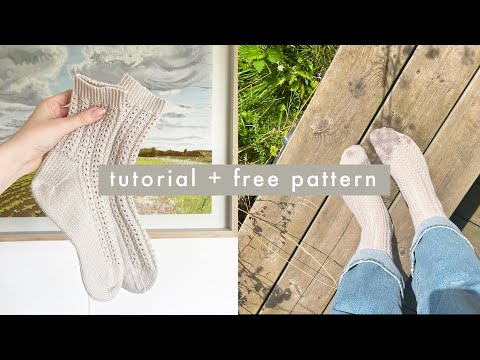 how to hand knit lace socks! 🧦 detailed beginner-friendly tutorial