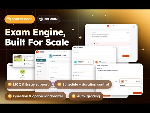Foto kelas Source Code Next.js 16: Web Cbt Ujian Online & School Management