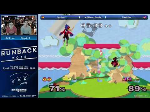 Runback 2016 Intermediate Winners Semis - SpyderJ (Sheik) vs DankBot (Falco)