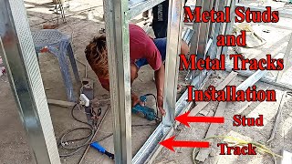 HOW TO INSTALL DRYWALL USING METAL STUDS and TRACKS. (part 1)