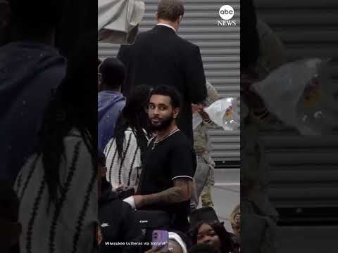 Solider surprises brother at his high school graduation after Iran service