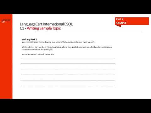 LanguageCert International ESOL Exploring C1 (Expert) Writing