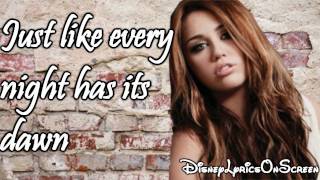 Miley Cyrus - Every Rose Has Its Thorn (Lyrics On Screen) HD
