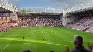 Hearts v Dumbarton, Teams Out @ Tynecastle, (Away End), Wed 23 July 2025, Premier Sports Cup