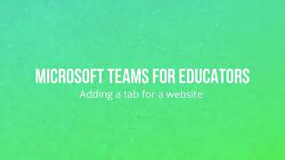 How to: Teachers - Create a website Tab (Edmodo) on Microsoft Teams - NSW Department of Education