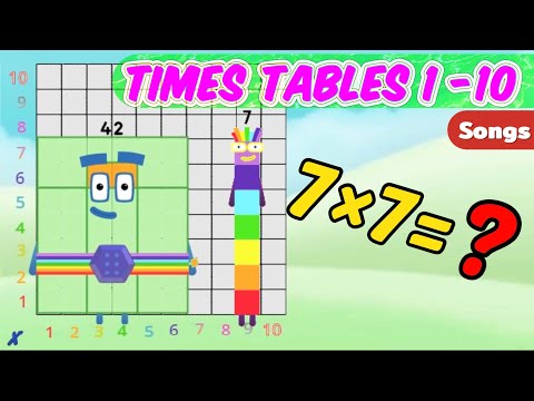 Numberblocks ｜Times Tables Songs 1-10｜for kids