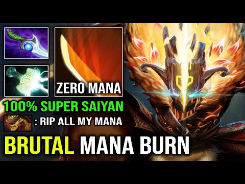 BRUTAL Mana Burn 100% Max Speed Juggernaut Super Saiyan with Diffusal & Mjollnir 7.31 Dota 2