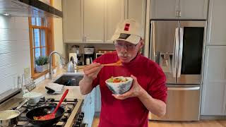 Fast and easy maple garlic veggie stir-fry with bacon