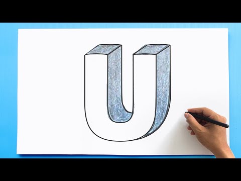3D Letter Drawing - U