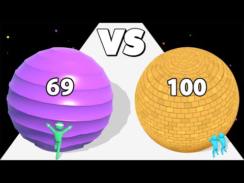 GYM BALL RUN /vs RESCUE PUSH ∞ Satisfying ASMR Gameplay Android iOS • Ball 2048 Runner Math Games