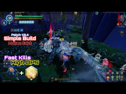 Patch 1.8.4 | Hammer Molten Edict Simple Build | Fast Kills, High DPS - Dauntless Indonesia