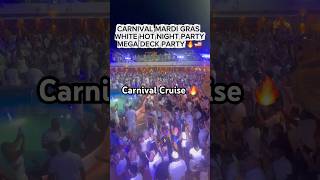 Carnival Cruise White Hot Night Party 2025 | Mega Deck Party🚢 #carnival #cruise #carnivalcruise