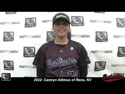 2022 Camryn Altimus Power Hitting First Base Softball Skills Video - Nevada Batbusters