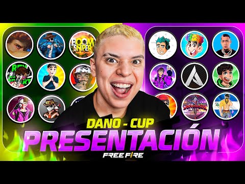 ¡PARTICIPANTES DE LA DANO CUP! 🏆 EL MAYOR TORNEO DE YOUTUBERS DE FREE FIRE 🔥😱 120 CREADORES !!