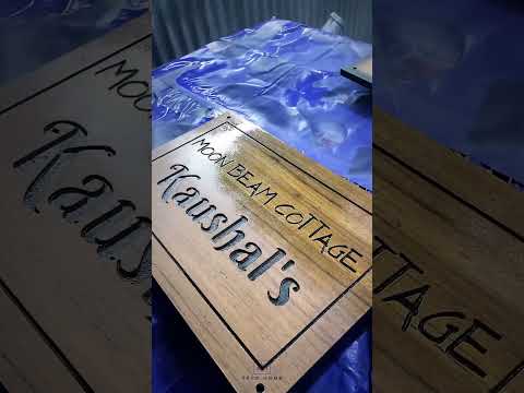 Customized wooden name plate