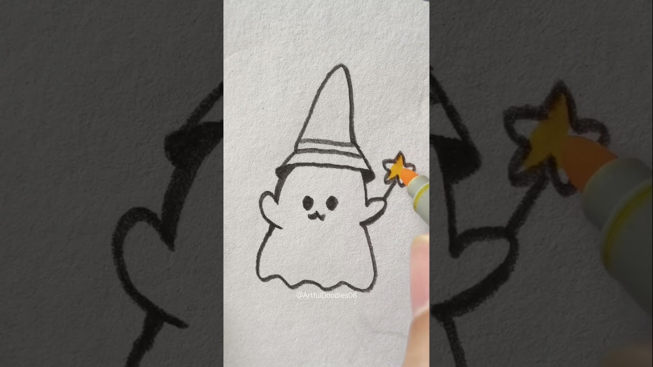 Cute things to draw when you're bored😴#cute #drawing #art #easydrawing#doodle #spooky #ghost #shorts