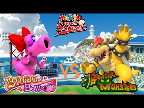 Mario Super Sluggers: Birdo Bows vs Bowser Monsters - Epic Showdown at Mario Stadium!