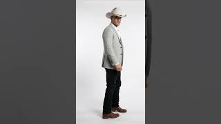 Men’s Light Gray Western Suit Blazer with Double Breasted Vest, Modern Cowboy Formal Outfit video