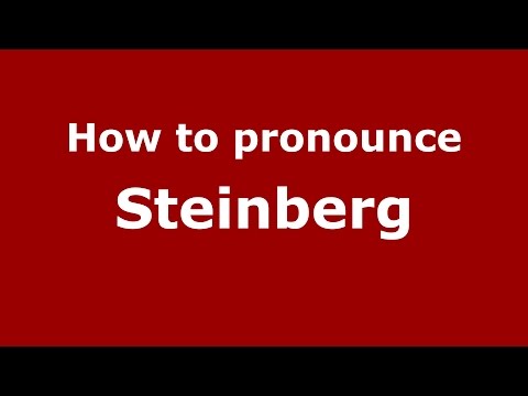 How to pronounce Steinberg