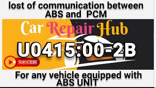 LOST COMMUNICATION WITH ABS AND PCM.