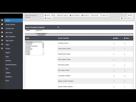 Merchant - Supplier - Object Permissions