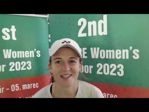 2nd W60 EMPIRE Women's Indoor 2023: Lea Boskovic interview after she won in the 1st round