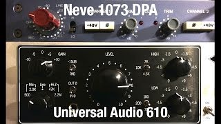 Video thumbnail for Neve 1073 DPA  vs. Universal Audio 610 Pre Amp by shnobel