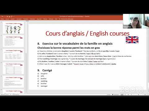 ENGLISH LANGUAGE TO FRENCH SPEAKERS BY PROF. SEVERINE CHEVALLIER