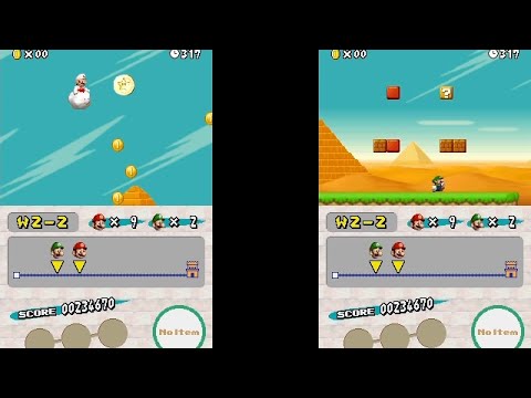 New Super Mario Bros. DS Co-Op Hack - World 2, Part 1 (Online with MelonDS and Parsec)