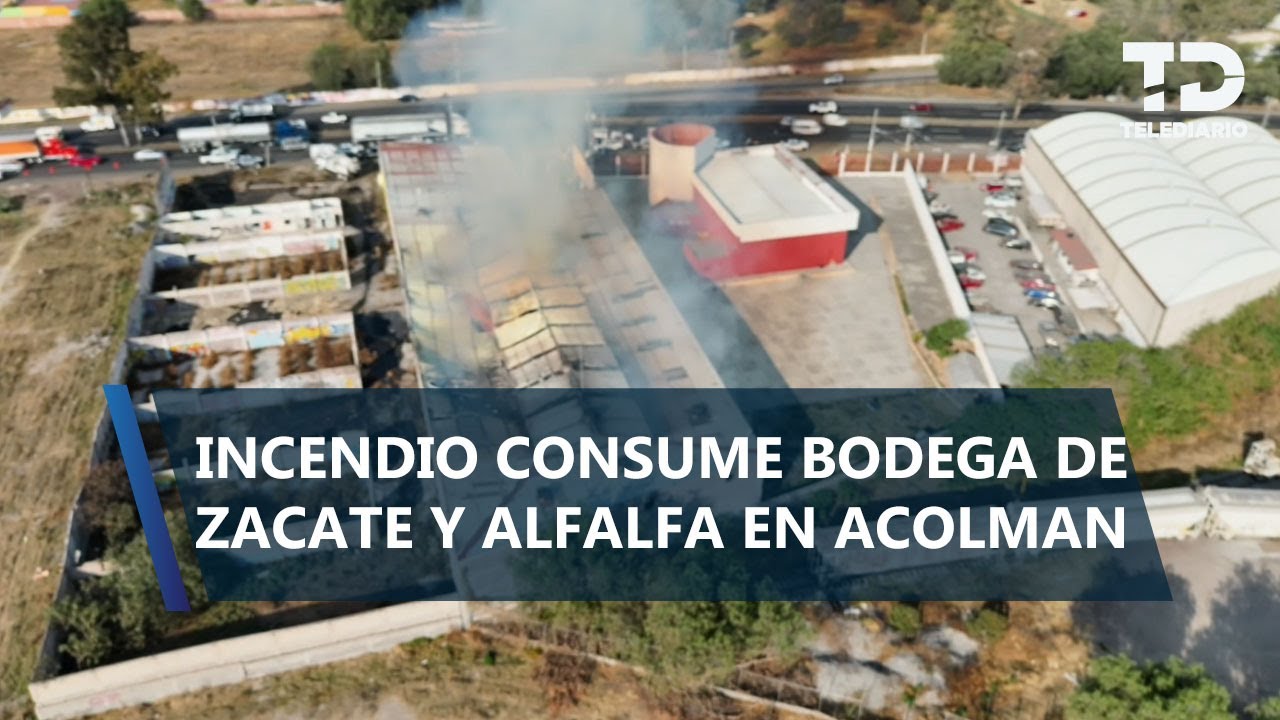 Fuerte incendio moviliza a bomberos de Acolman, Atenco y Tezoyuca