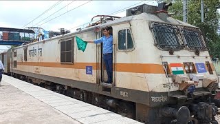 12056 Dehradun - New Delhi Jan Shatabdi Express departing from TKJ hauling by WAP 7 locomotive
