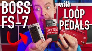 Video thumbnail for Boss FS-7 foot switch with Loop pedals (RC-5, Rc-500 & RC-30) by JohnPaul Music UK