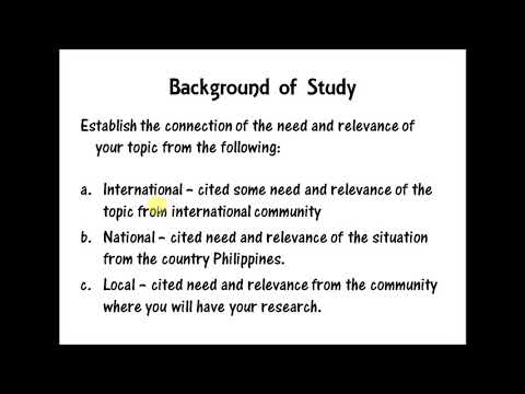 How to make Research Background Filipino Tutorial