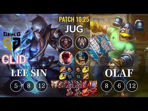 GEN Clid Lee Sin vs Olaf Jungle - KR Patch 10.25